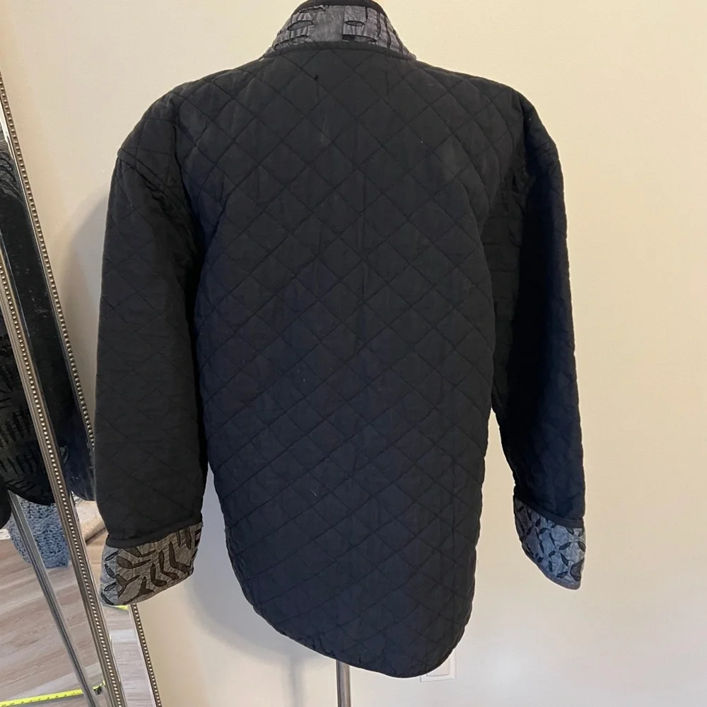 Vintage Sacred Threads Patchwork Quilted Jacket Earthy Tones Small - Picture 3 of 7
